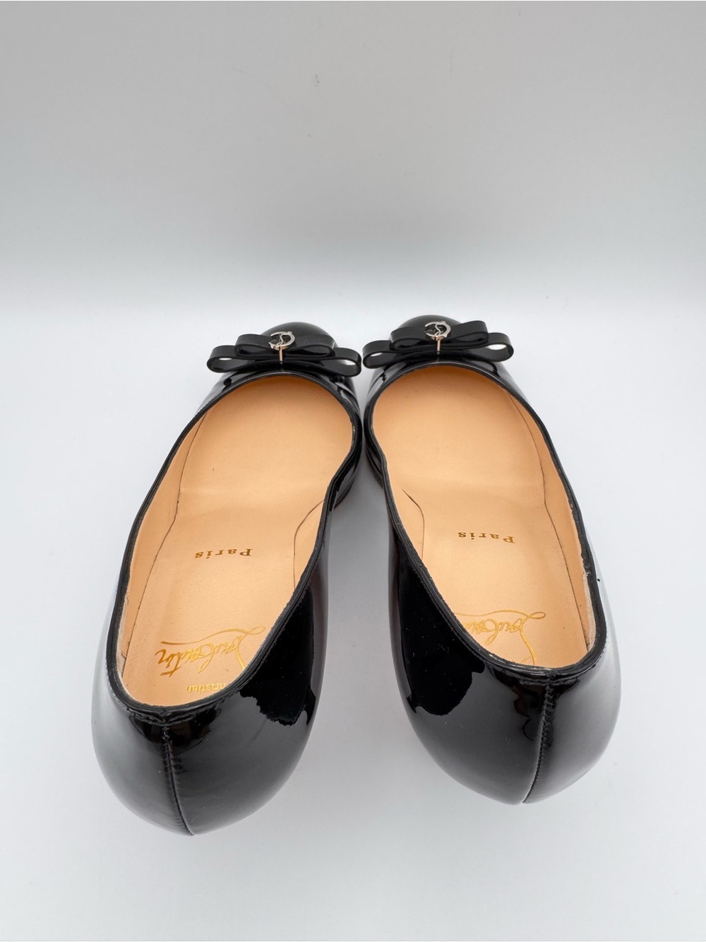 Christian Louboutin Marcia Nodo 55 Black Patent Leather Bow Heels Sz 36 W/Box - Picture 7 of 11